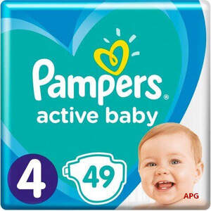 ПОДГУЗ PAMPERS ACTIVE BABY 4 (9-14 кг) №49 maxi