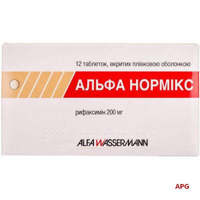 АЛЬФА НОРМИКС 200 мг N12 табл. п/о