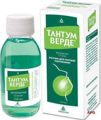 ТАНТУМ ВЕРДЕ 0,15 % 120 мл р-р д/мест. прим. фл.
