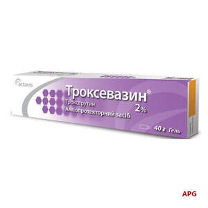 ТРОКСЕВАЗИН 2 % 40 г гель д/наруж. прим. туба