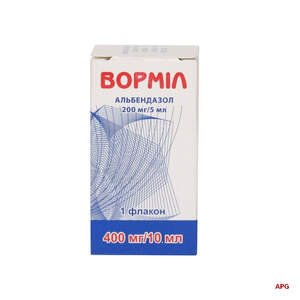 ВОРМИЛ 400 мг 10 мл сусп. д/перорал. прим. фл.