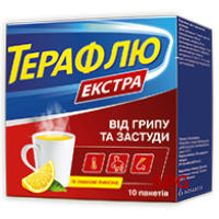 ТЕРАФЛЮ ЭКСТРА N10 /лимон/ пор. д/п р-ра д/внутр. прим. пакет