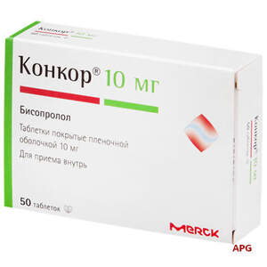 КОНКОР 10 мг N50 табл. п/о
