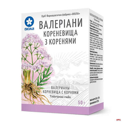 ВАЛЕРИАНЫ КОРНЕВИЩА С КОРНЯМИ 50 г пачка