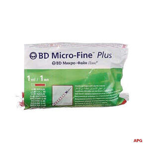 ШПРИЦ 1 мл ИНСУЛ U-40 BD MICRO-FINE PLUS №10