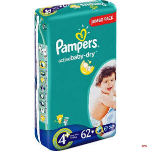 ПОДГУЗ PAMPERS ACTIVE BABY 9-16кг N62 maxi plus