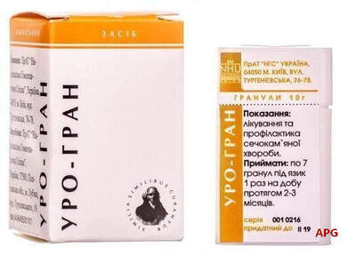 УРО-ГРАН 10 г гран. гомеопат. пенал полимер.