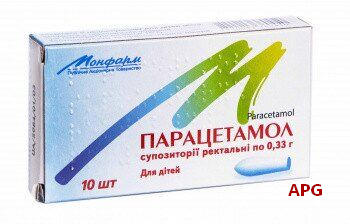 ПАРАЦЕТАМОЛ 0,33 г N10 супп. ректал. к.яч.уп.