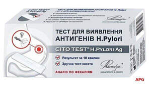 CITO TEST H.Pylori Ag ТЕСТ-СИСТЕМА ДЛЯ ВЫЯВЛЕНИЯ АНТИГЕНОВ H.Pylori тест №1