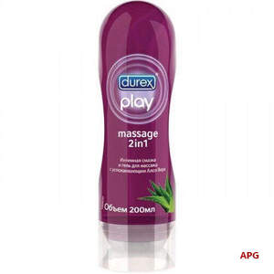 ГЕЛЬ-СМАЗКА DUREX PLAY MASSAGE 2 IN 1 с алоэ вера 200 мл