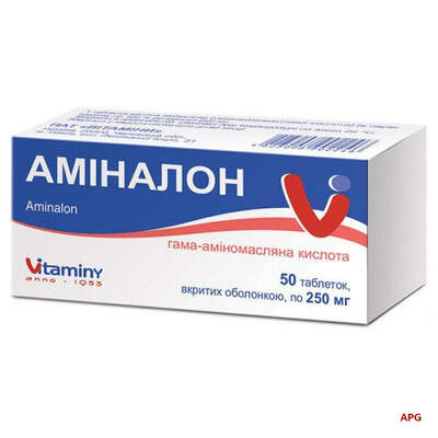 АМИНАЛОН 0,25 г N50 табл. п/о к.яч.уп.