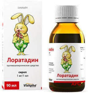 ЛОРАТАДИН 5 мг/5 мл 90 мл сироп фл.