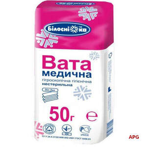 ВАТА Н/СТ ГИГИЕН. 50 г зигзаг