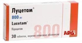 ЛУЦЕТАМ 800 мг N30 табл. п/о