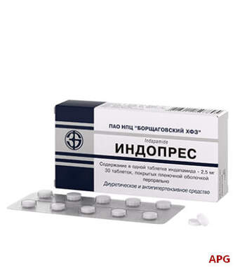 ИНДОПРЕС 2,5 мг N30 табл. п/о к.яч.уп.