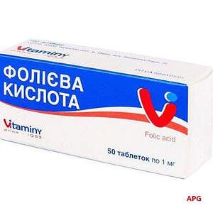 ФОЛИЕВАЯ К-ТА 1 мг №50 табл. к.яч.уп.