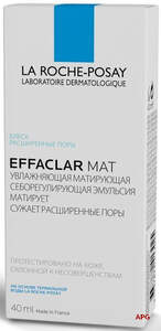LA ROCHE POSAY ЭФАКЛАР МАТ СР-ВО УВЛАЖН. СЕБОРЕГУЛИР. п/блеска и расшир. пор 40 мл
