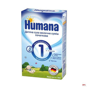 ХУМАНА 1 СМЕСЬ МОЛ.С ПРЕБИОТ.ГАЛАКТООЛИГ. 0-6 мес 300г
