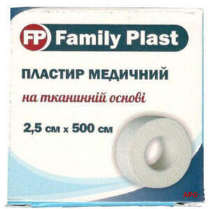 ПЛАСТ. FAMILY PLAST 2,5 х 500 см ткан. белый