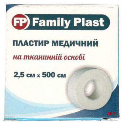 ПЛАСТ. FAMILY PLAST 2,5 х 500 см ткан. белый