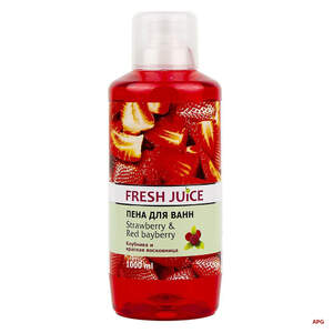 FRESH JUICE ПЕНА Д/ВАНН КЛУБНИКА И КРАСНАЯ ВОСКОВНИЦА 1 л