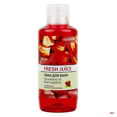 FRESH JUICE ПЕНА Д/ВАНН КЛУБНИКА И КРАСНАЯ ВОСКОВНИЦА 1 л