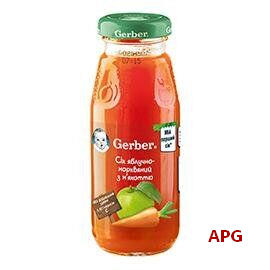 СОК GERBER ЯБЛОЧНО-МОРКОВНЫЙ с мяк. 175 мл