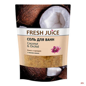 FRESH JUICE СОЛЬ Д/ВАНН КОКОС И ОРХИДЕЯ 500 г дой-пак