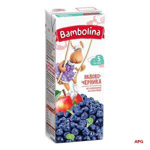 НЕКТАР BAMBOLINA ЯБЛОКО-ЧЕРНИКА 0,2 л