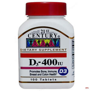 CENTURY ВИТАМИН Д3 400 мг №100