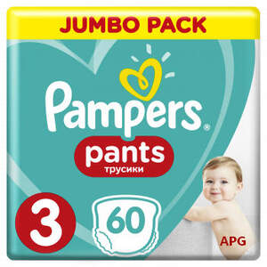 ПОДГУЗ-ТРУСИКИ PAMPERS PANTS 3 Midi Jumbo Pack (6-11кг) №60