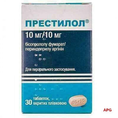 ПРЕСТИЛОЛ 10 мг/10 мг №30 табл. в/о