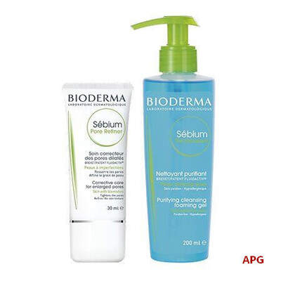 BIODERMA НАБОР СЕБИОМ КОНЦЕНТРАТ Д/СУЖЕНИЯ ПОР 30 мл + СЕБИОМ ОЧИЩАЮЩИЙ ГЕЛЬ 200 мл