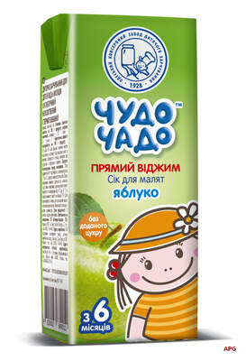 СОК ЧУДО-ЧАДО яблуко неосв. 200мл