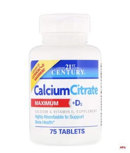 CENTURY ЦИТРАТ КАЛЬЦИЯ + Д3 ТАБ. №75