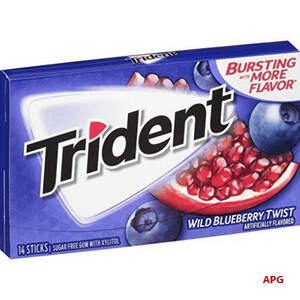 ЖЕВ. РЕЗИНКА TRIDENT blueberry twist