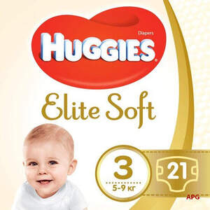 ПОДГУЗ HUGGIES ELITE SOFT 3 (5-9 кг) №21 (Кімберлі-Кларк/047949)