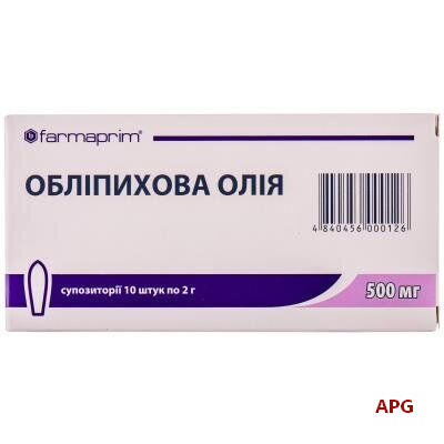 ОБЛЕПИХОВОЕ МАСЛО 500 мг №10 супп. рект.