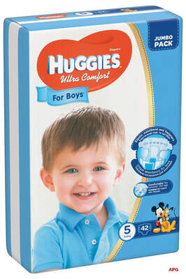 ПОДГУЗ HUGGIES ULTRA COMFORT 5 (12-22 кг) №42 boy