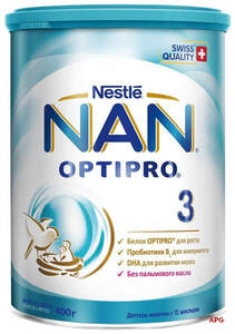 СМЕСЬ МОЛОЧН. NAN 3 OPTIPRO с 12 мес. 400 г
