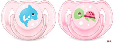 СОСКА ПУСТЫШКА PHILIPS AVENT Дельфин+черепашка силик. ортодонт. д/дев. 6-18 мес. №2 SCF169/38