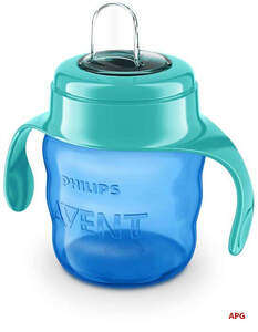 ЧАШКА-НЕПРОЛИВАЙКА PHILIPS AVENT с мягк. носик. д/мал. 6+ 200 мл син. SCF551/05