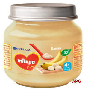ПЮРЕ MILUPA Банан 4+ мес. 125 г
