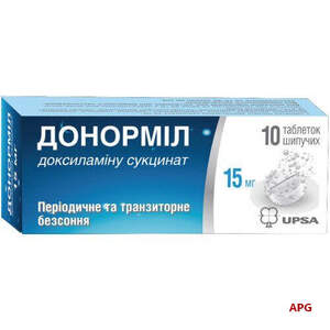 ДОНОРМИЛ 15 мг №10 табл. шип.