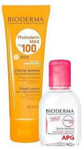 BIODERMA НАБОР ФОТОДЕРМ MAX крем тонал. SPF 100 тон золот. 40 мл+САНСИБИО H2O лосьон 100 мл