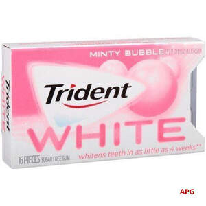 ЖЕВ. РЕЗИНКА TRIDENT minty bubble white gum
