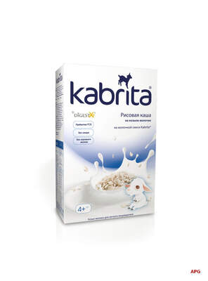 КАША МОЛОЧН. KABRITA рисовая на осн. козьего молока с 4 мес. 180 г