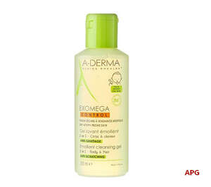 A-Derma Exomega Control Смягчающий очищающий гель 2 в1 200 мл